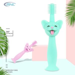 Silicone Infant Teething Toys Toothbrush Food Grade Pig Head Shape