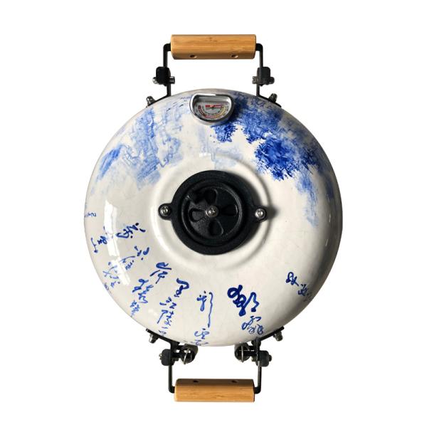 BBQ Outdoor Charcoal Smoker Easy Camping Fishing Mini Auplex Kamado 12inch Portable Ceramic Grill