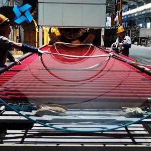 China Customized 15mm Ultra Clear Curved Toughened Glass With Holes on sale