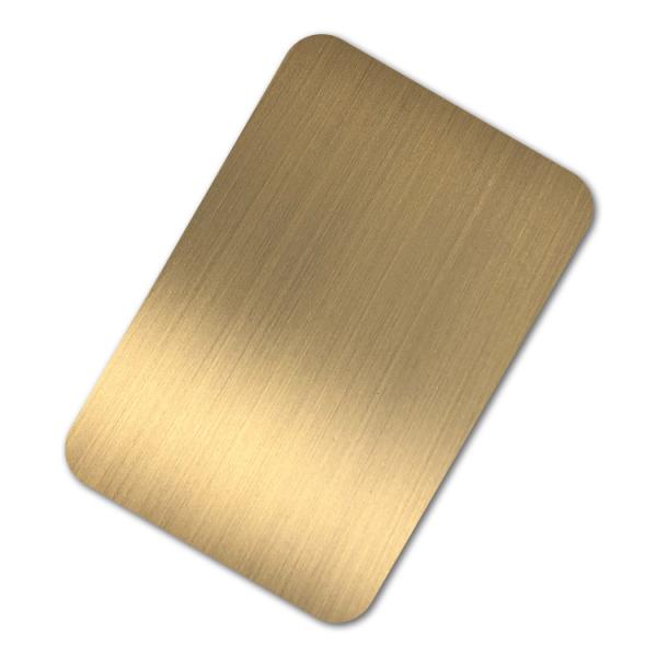 201 Gold Decorative Stainless Steel Sheet Hairline Finish For Building Decoration
