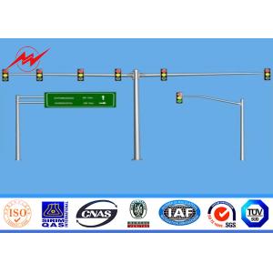 6m Single Bracket Galvanized Traffic Street Light Pole 3mm Thickness