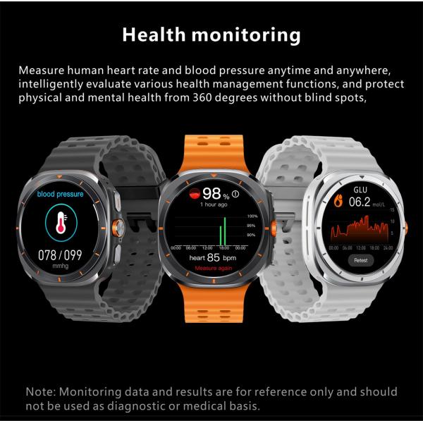 750MAh Battery New S7 Ultra Smartwatch Multi-Motion Compass Heart Rate Health Monitor