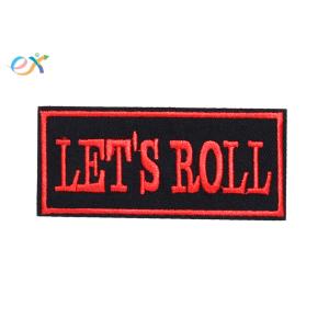 Black Bottom Custom Rectangle Patches Rectangle Shape Pantone Color For Shirts