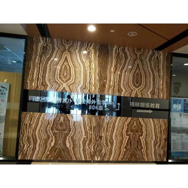 Polished Black Sea Onyx Marble Translucent Texture for Interior Wall Panel Decoration