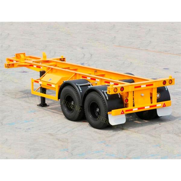 40 Ton Payload Tri Axle Skeleton Trailer For 20 Ft / 40ft Containers Transport