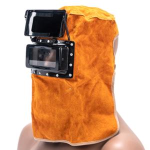Head Mounted Cowhide Leather Welding Protection Welding Helmet