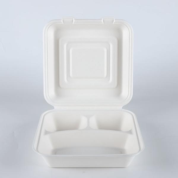 fast food container disposable bagasse plate with lid