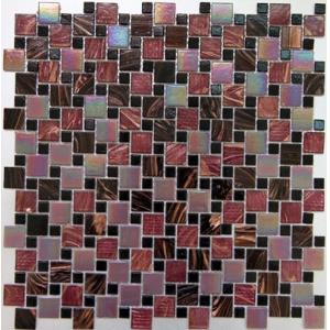counter top tile aluminum mix glass mosaic tile LAR007