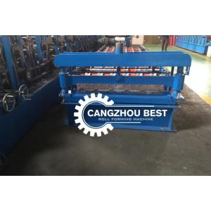 Aluminum Colored Metal Roof Panel Roll Forming Machine PLC Control System