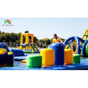 Inflatable Water Park Equipment Floating Slide Trampoline