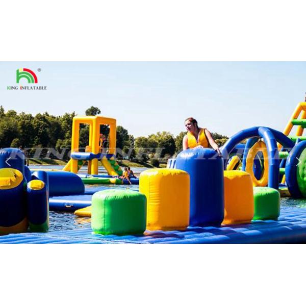 Inflatable Water Park Equipment Floating Slide Trampoline