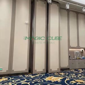 Fabric Surface Acoustic Folding Partition 80mm Thickness For Office