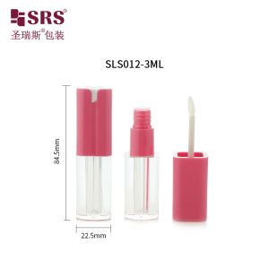 Quality SLS012-3ML Square Round Corner Transparent Plastic Tube Lip Gloss Packaging Wholesale Customization for sale