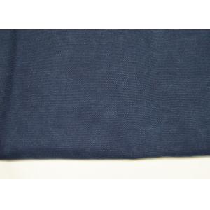 Navy Garment Washed Canvas Fabric Non Harmful Dust And Waste Created