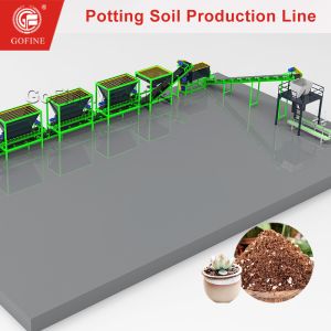 China Automated Potting Soil Production Line Soil Mixing Equipment on sale