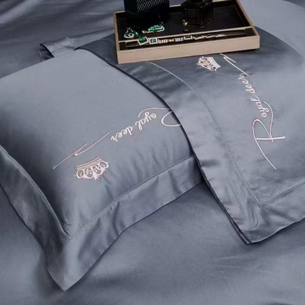 100S Egptian Cotton Embroidery Duvet Cover Bedding Set Home Textile Product Customized Size
