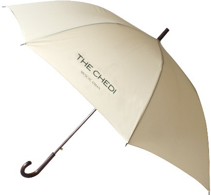 Buy Black plastic tip Custom Hotel Umbrellas 4mm 5mm Fiberbone Ribs at wholesale prices