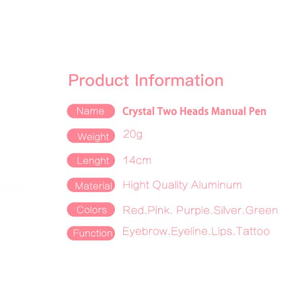 Double Side Head Tattoo Microblading Pen Tattoo Machine Eyebrow Microblading Pens for Permanent Makeup Tattoo Supplies