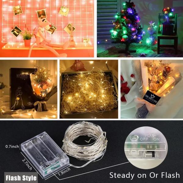 Multi Colored String Lights Waterproof 20 Led Firefly Starry Moon Lights For Bedroom DIY Decor