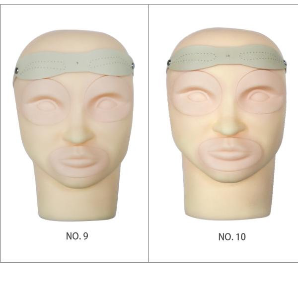 Rubber Inkless Double Sided Eyebrow Tattoo Fake Skin With Headband