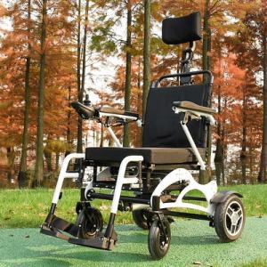 Brush Motor Foldable Electric Wheelchair Lightweight
