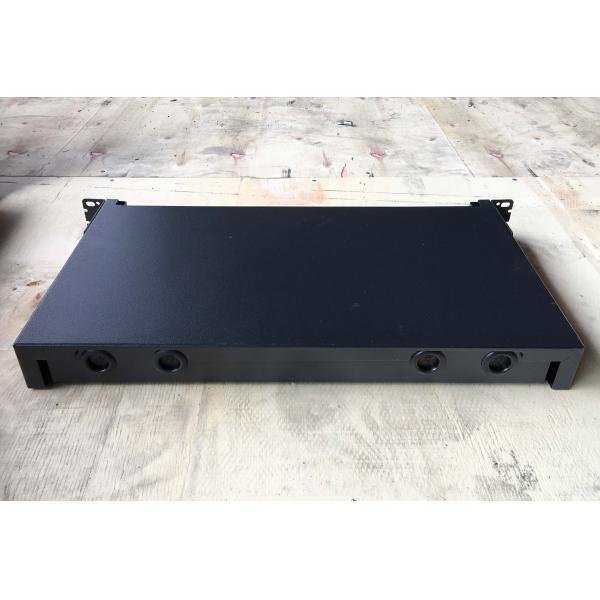 12 Ports 19 Inch Rack Mount Fiber Optic Patch Panel with Drawer Sliding 485x300x1U Design