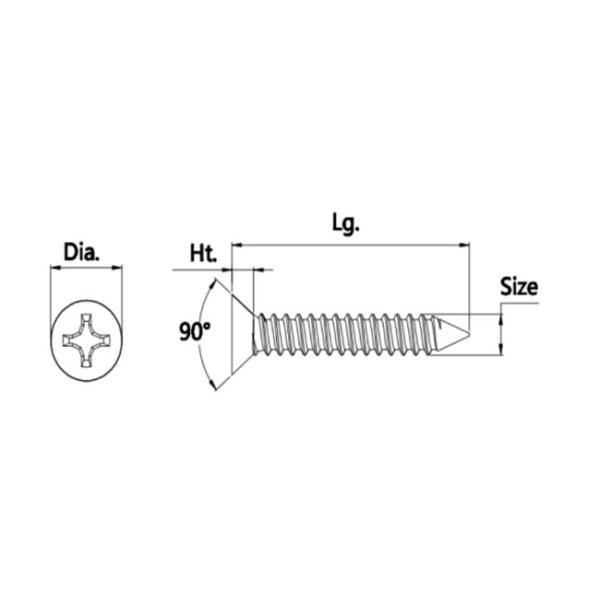 Cold Forging Flat Head M8 Brass Self Tapping Screws For Industry Machine