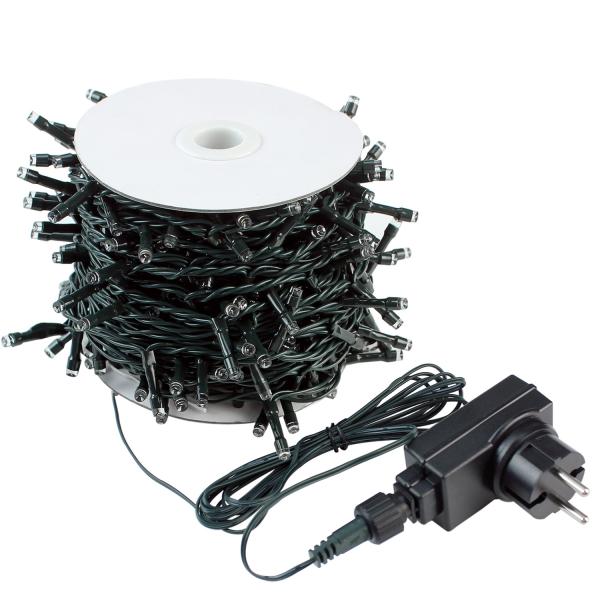 Waterproof Warm Yellow LED Christmas Lights 31V Fairy Lights With Green Wire