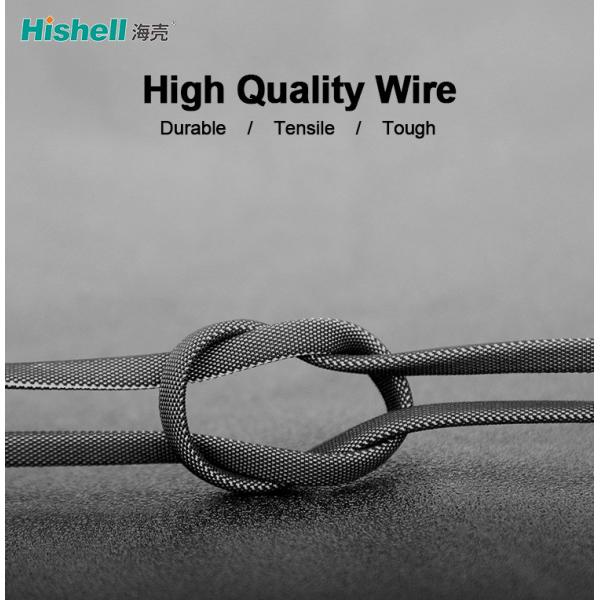 Anti Fouling Multiscene Mobile Charger Wire , Nylon Braided Cell Phone Cords