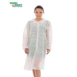 Medical Disposable PP Nonwoven Lab Coat With Snaps