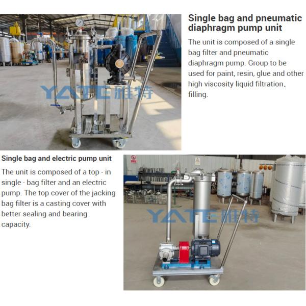 Stainless Steel Movable Filter Housing With Pump Water Cartridge Filter Housing