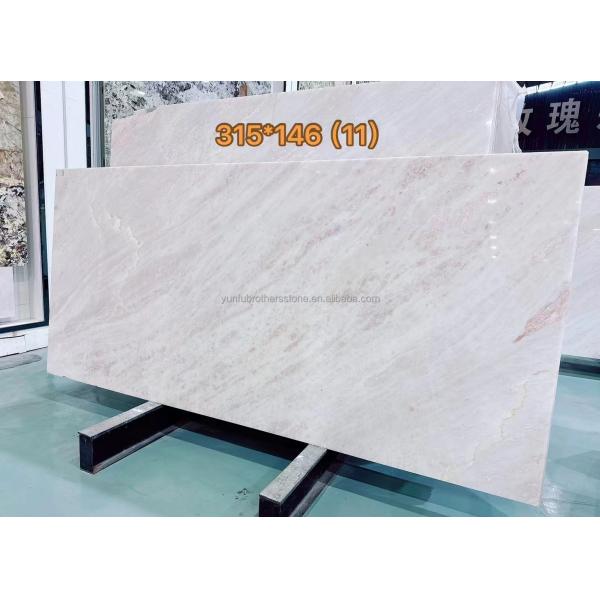 Polished Natural Rosa Rainbow Marble Stone for Modern Dining Table in Hotels Villas