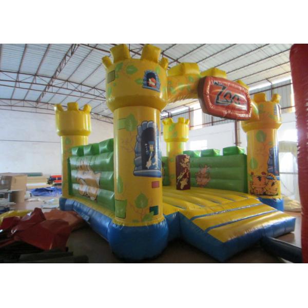 Buy Waterproof Zoo Inflatable Bouncy Castle , Cartoon Commercial Grade Bounce House at wholesale prices