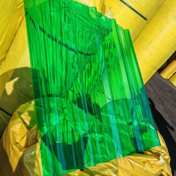 Durable Green Plastic Polycarbonate corruagted Sheet with Weather Resistance for