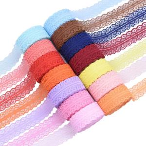 Quality fabric lace ribbon lace embroidered ribbon satin and lace for sale