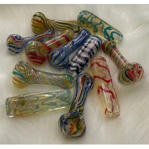 4 Inch Electroplated Sandblasting Pattern Glass Hand Pipe Glass Smoking Pipe