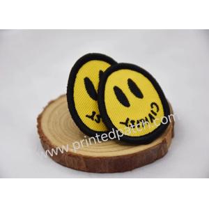 40mm Hooked Velcro Custom Embroidered Patches For Clothing Badges
