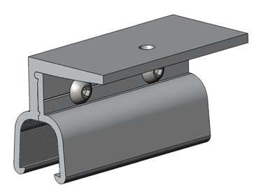 Buy 6060 - T5 Aluminum Alloy Wave Clip Solar Roof Mounting Systems Mill Finished For Solar Systems at wholesale prices