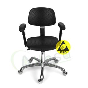 China Anti Static ESD Safe Chairs Adjustable 360 Degree Swivel With Lifting Armrest on sale
