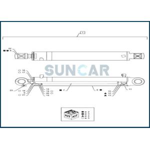 China PS01V00004R300 Swing Cylinder Seal Repair Kit fits CNH CX55B on sale