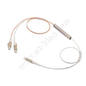 Compact FTTH OM3 1x2 Fiber Steel Tube PLC Splitter