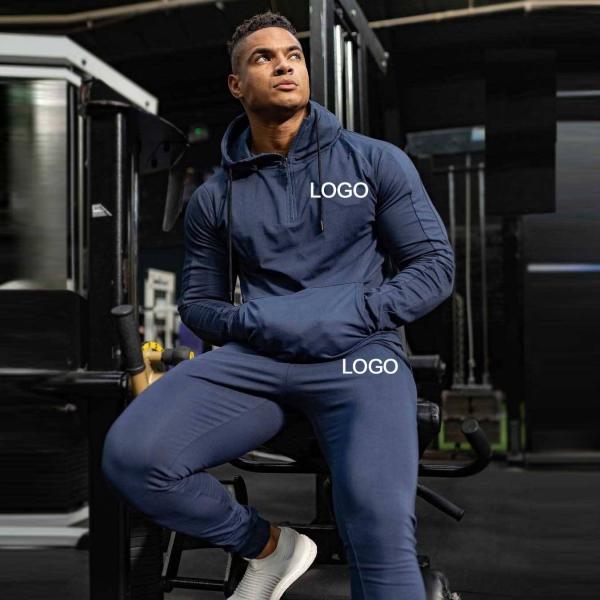 Custom Sportswear Long Sleeve Men's Tracksuit / Sweat suit/ Jogging Suits private label logo hoodies set custom mens
