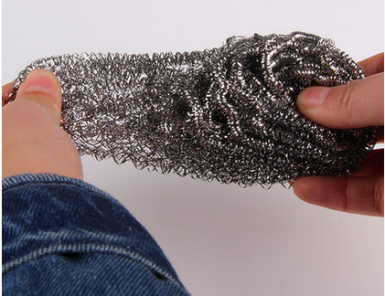 AISI 410 / 430 Stainless Steel Scrubbers , Rust Resistant Metal Scouring Pad