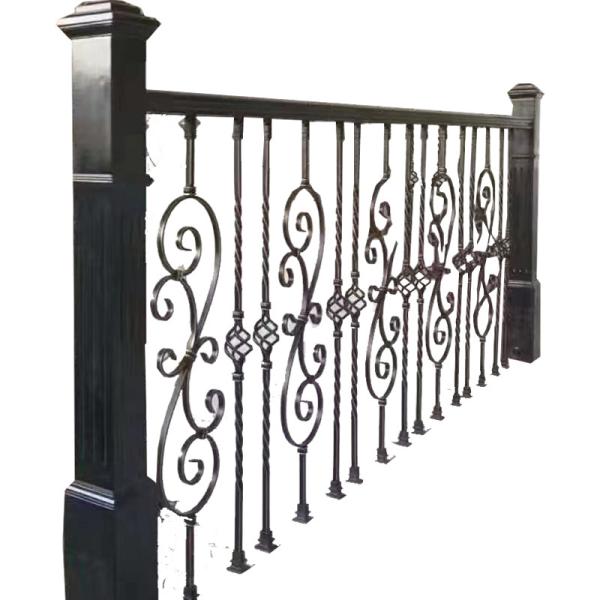 Cable Wrought Iron Hand Railing Exterior Safety Handrails For Outdoor Steps