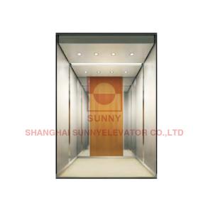 Gold Mirror Residential Elevators Cabin Decoration For Passenger Lift