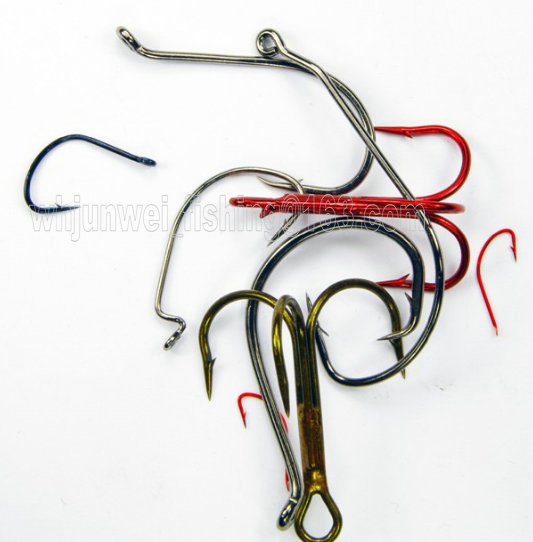 Gold , black,silver, blue,brown Muti-colors fishing hooks