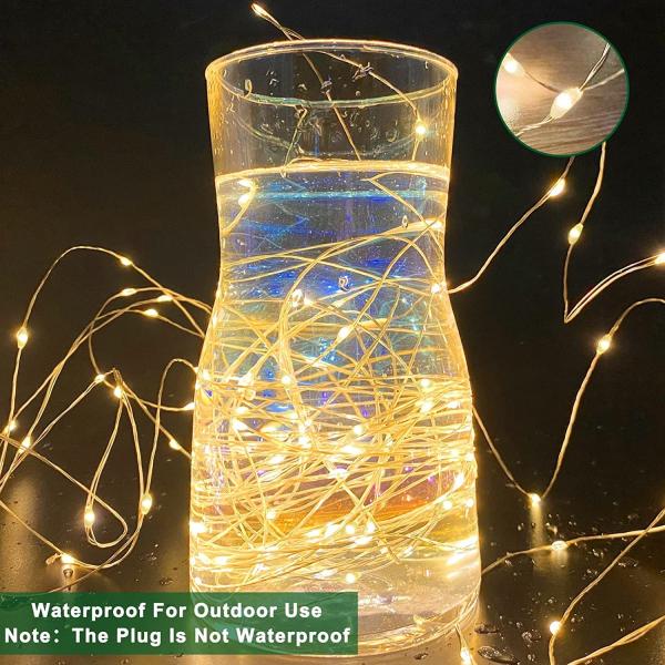 120V LED Fairy String Lights Long Plug In String Lights Remote Control For Living Bedroom