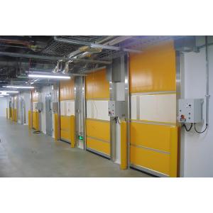 Outside Big Wind Area High Speed Roll Up Door English Man Machine Interface