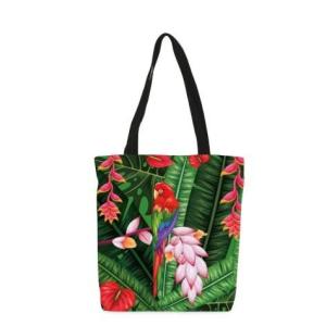 Wholesale white and black plain cotton canvas handles black canvas tote bag