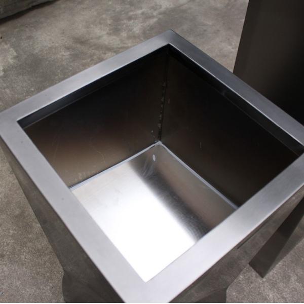 Large metal planter wholesale outdoor flower pot square shape